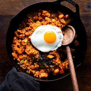 Spam and Radish Kimchi Fried Rice