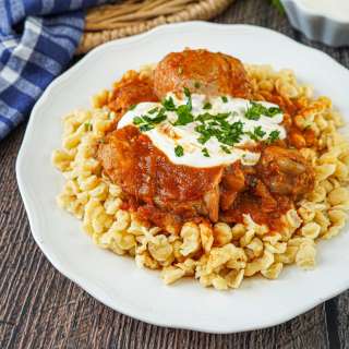 Csirkepörkölt (Hungarian Chicken Stew)