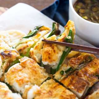 Korean Seafood and Green Onion Pancakes (Haemul Pajeon)
