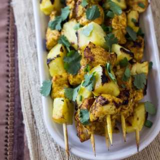 Chicken Curry Skewers with Pineapple Recipe
