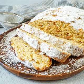 Quarkstollen (German Quark-Almond Sweet Bread)