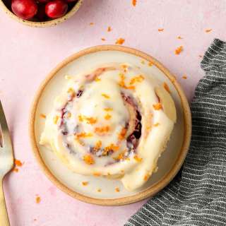 Cranberry Cinnamon Rolls with Orange Glaze