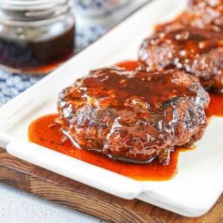 Hambagu (Japanese-Style Hamburger with Tangy Sauce)