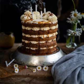 Earl Grey layer cake with Swiss buttercream and Earl Grey Caramel