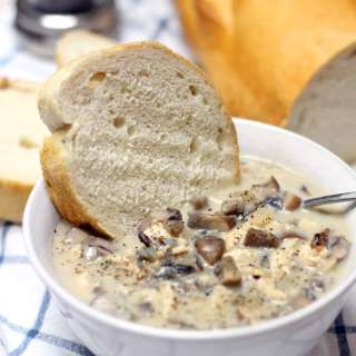 Creamy Mushroom, Chicken, and Wild Rice Soup