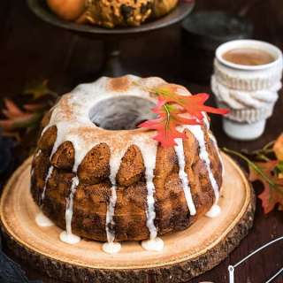 Pumpkin Bundt Cake with Chai Glaze