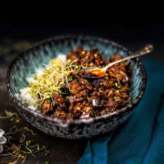 Spicy beef mince stir fry