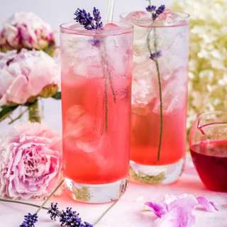 Blackberry lavender gin and tonic