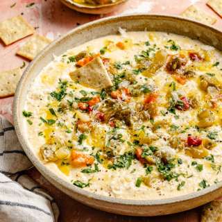 High Protein Cottage Cheese Giardiniera Dip