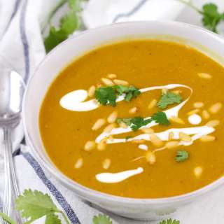 Butternut Squash and Red Lentil Soup with Turmeric