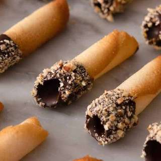 Chocolate Dipped Tuiles