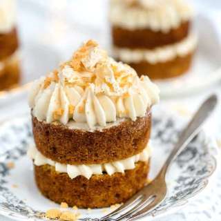 Mini Hummingbird Cakes with Cream Cheese Pineapple frosting