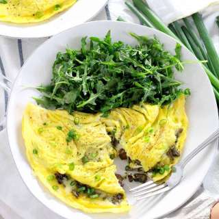 Mushroom and Cheddar Omelettes