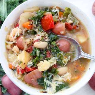 Winter Minestrone Soup with Root Vegetables and Quinoa (Instant Pot + Slow Cooker Optional)
