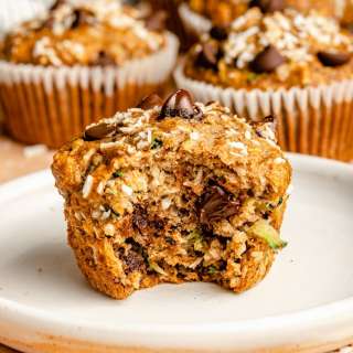 Chunky Monkey Zucchini Banana Muffins