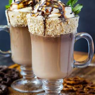 Chocolate Covered Pretzel Hot Chocolate