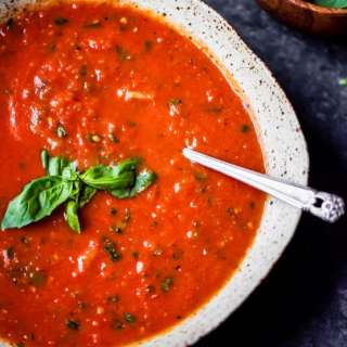 Homemade Roasted Tomato Basil Soup