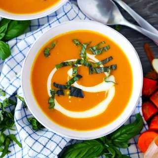 Carrot Ginger Soup (served cold or hot)
