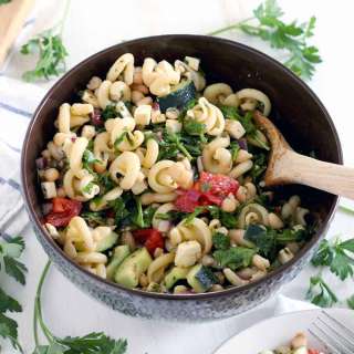 Greek Pasta Salad with Herb Vinaigrette