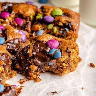 Tahini Monster Cookie Bars