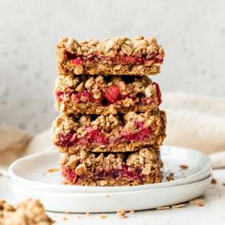 Tart Cherry Pie Bars with Oatmeal Crumble (vegan and gluten free)