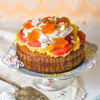 Citrus trifle cake with orange blossom pastry cream