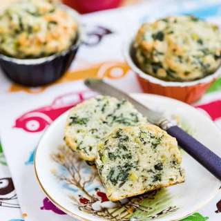 Spinach and feta savoury muffins