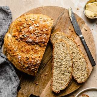 No Knead Honey Oat Artisan Bread