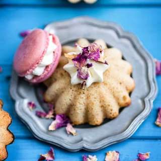 Rose and Almond Financiers with Rose Cream