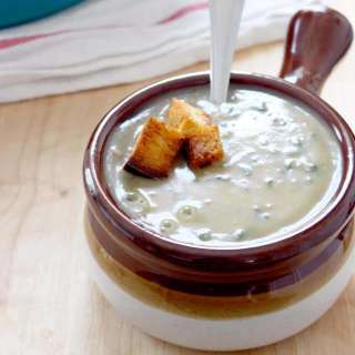Creamy Potato, Caramelized Fennel, and Kale Soup