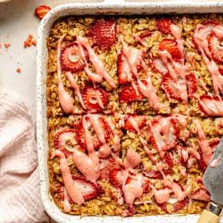 Brown Butter Strawberry Baked Oatmeal