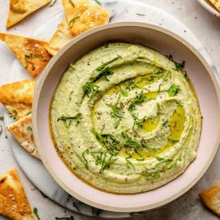 Garlic White Bean Basil Hummus
