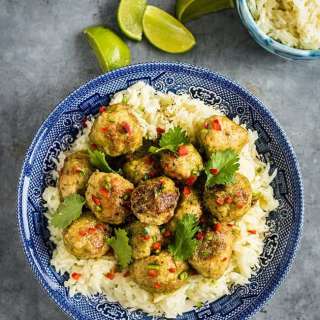Thai Green Curry Chicken Meatballs
