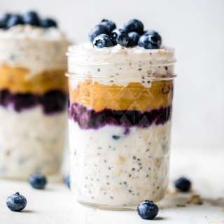 Peanut Butter Blueberry Overnight Oats
