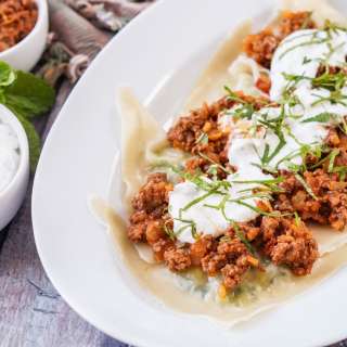 Aushak (Afghan Leek and Scallion Dumplings)