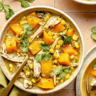 Butternut Squash Green Chile Chicken Soup