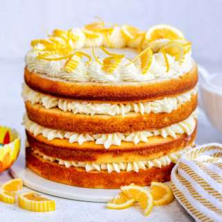 Lemon Cake with Lemon Cream Cheese Buttercream