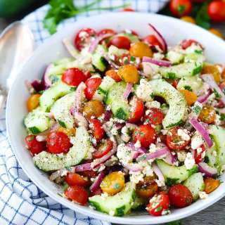 Cucumber Tomato Salad with Feta
