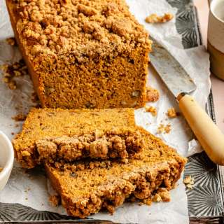 Maple Walnut Butternut Squash Bread with Cinnamon Walnut Streusel