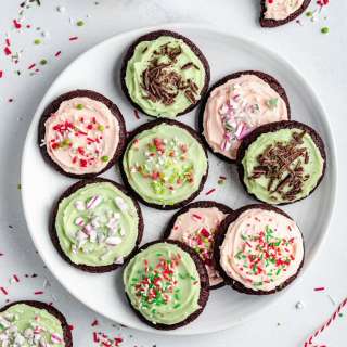 Mint Chocolate Cookies with Mint Frosting
