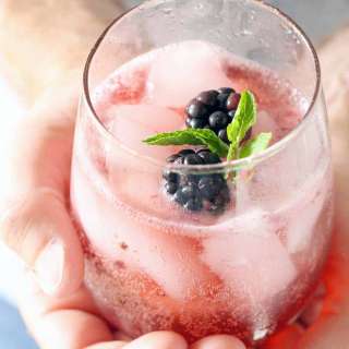 Honey Blackberry Mint Mocktails