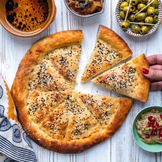 Turkish Bread – Easy, Vegan and No Knead!