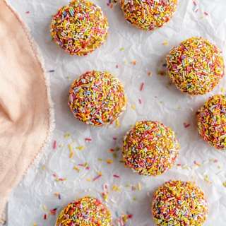 Birthday Cake Cookie Dough Energy Bites