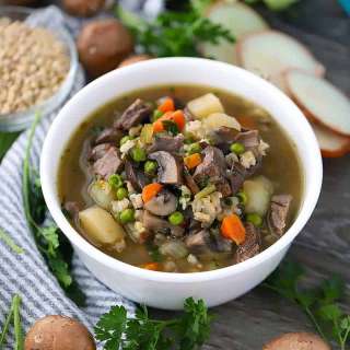 Beef Barley Soup with Mushrooms