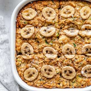 Salted Brown Butter Banana Zucchini Baked Oatmeal
