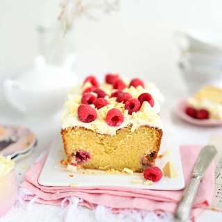White Chocolate Raspberry Loaf Cake