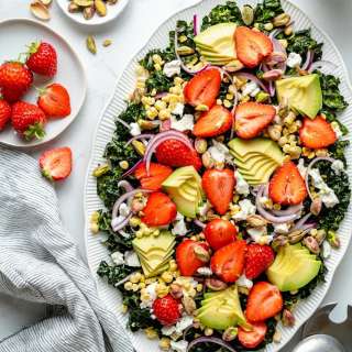 Summer Glow Strawberry Kale Salad