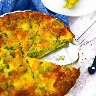 Crustless Broccoli, Bacon, and Cheddar Quiche