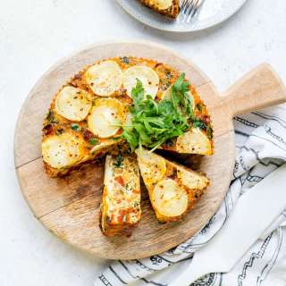 Keto Crustless Quiche with Chorizo and Goat’s Cheese
