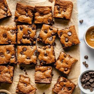 Fudgy Almond Butter Blondies